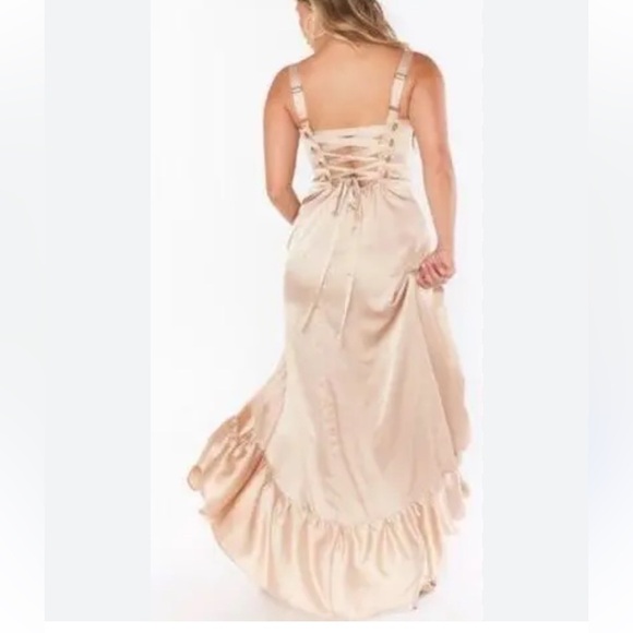 Show Me Your Mumu Clarissa Corset Maxi Dress Champagne - Picture 3 of 10